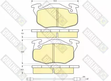 Комплект тормозных колодок, дисковый тормоз GIRLING купить