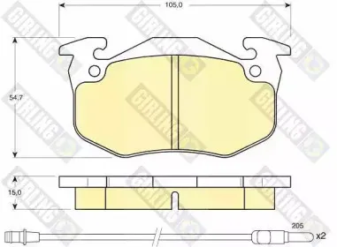 Комплект тормозных колодок, дисковый тормоз GIRLING купить