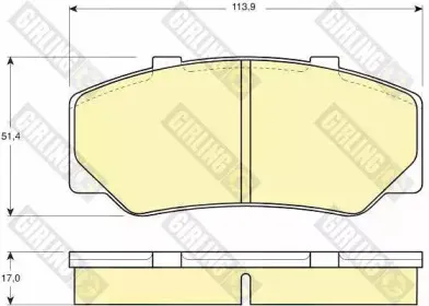 Комплект тормозных колодок, дисковый тормоз GIRLING купить