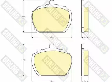 Комплект тормозных колодок, дисковый тормоз GIRLING купить