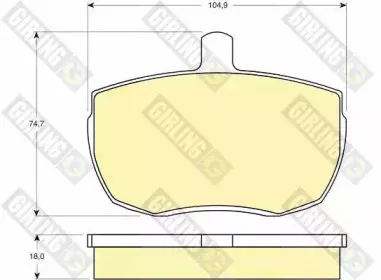 Комплект тормозных колодок, дисковый тормоз GIRLING купить