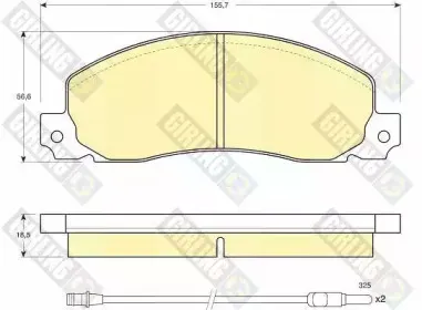 Комплект тормозных колодок, дисковый тормоз GIRLING купить