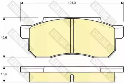 Комплект тормозных колодок, дисковый тормоз GIRLING купить