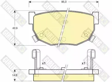 Комплект тормозных колодок, дисковый тормоз GIRLING купить