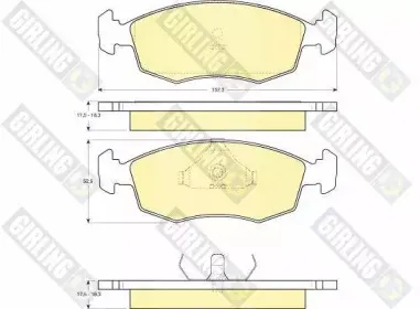 Комплект тормозных колодок, дисковый тормоз GIRLING купить