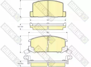 Комплект тормозных колодок, дисковый тормоз GIRLING купить