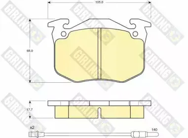 Комплект тормозных колодок, дисковый тормоз GIRLING купить