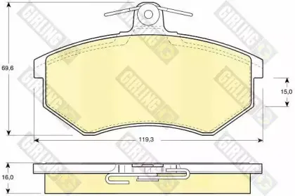 Комплект тормозных колодок, дисковый тормоз GIRLING купить