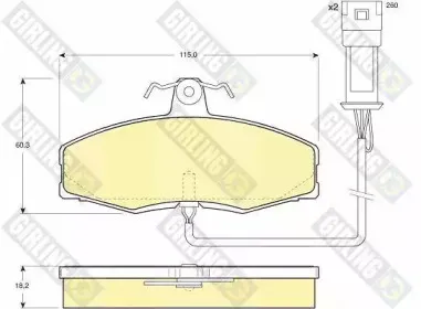 Комплект тормозных колодок, дисковый тормоз GIRLING купить