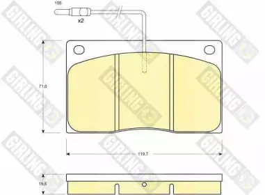 Комплект тормозных колодок, дисковый тормоз GIRLING купить