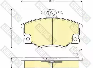 Комплект тормозных колодок, дисковый тормоз GIRLING купить