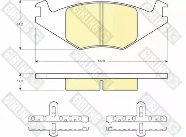 Комплект тормозных колодок, дисковый тормоз GIRLING купить