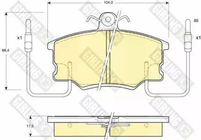 Комплект тормозных колодок, дисковый тормоз GIRLING купить