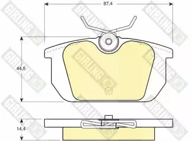Комплект тормозных колодок, дисковый тормоз GIRLING купить