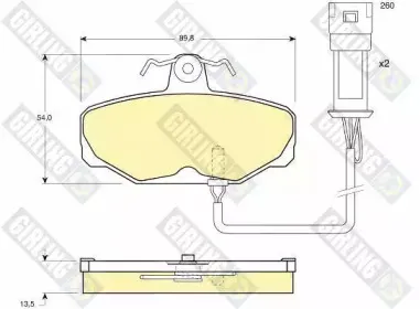 Комплект тормозных колодок, дисковый тормоз GIRLING купить