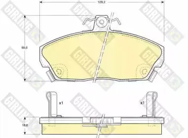Комплект тормозных колодок, дисковый тормоз GIRLING купить