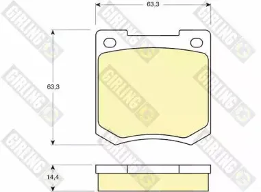 Комплект тормозных колодок, дисковый тормоз GIRLING купить