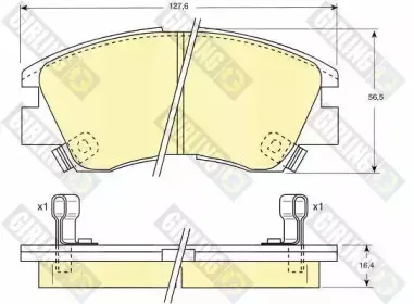 Комплект тормозных колодок, дисковый тормоз GIRLING купить