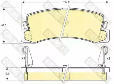 Комплект тормозных колодок, дисковый тормоз GIRLING купить
