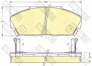 Комплект тормозных колодок, дисковый тормоз GIRLING купить