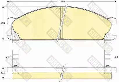 Комплект тормозных колодок, дисковый тормоз GIRLING купить
