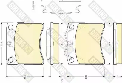 Комплект тормозных колодок, дисковый тормоз GIRLING купить