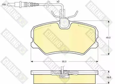 Комплект тормозных колодок, дисковый тормоз GIRLING купить