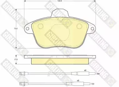 Комплект тормозных колодок, дисковый тормоз GIRLING купить