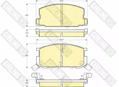Комплект тормозных колодок, дисковый тормоз GIRLING купить
