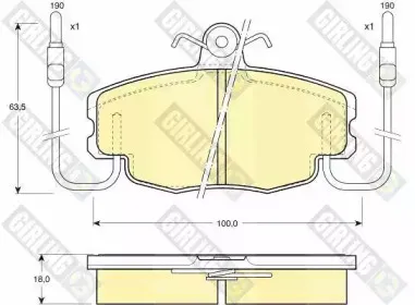 Комплект тормозных колодок, дисковый тормоз GIRLING купить