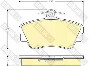 Комплект тормозных колодок, дисковый тормоз GIRLING купить