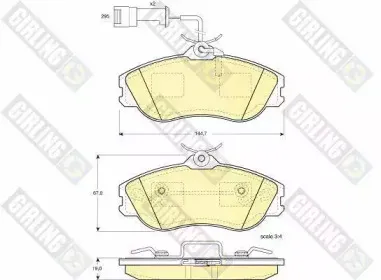Комплект тормозных колодок, дисковый тормоз GIRLING купить