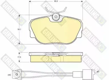 Комплект тормозных колодок, дисковый тормоз GIRLING купить