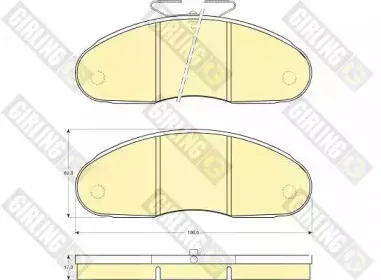Комплект тормозных колодок, дисковый тормоз GIRLING купить