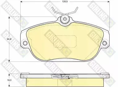Комплект тормозных колодок, дисковый тормоз GIRLING купить