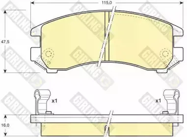 Комплект тормозных колодок, дисковый тормоз GIRLING купить