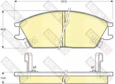 Комплект тормозных колодок, дисковый тормоз GIRLING купить