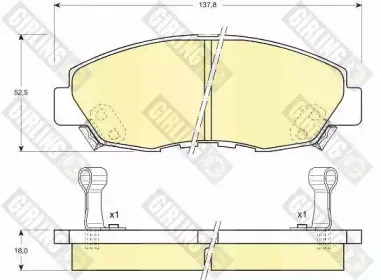 Комплект тормозных колодок, дисковый тормоз GIRLING купить