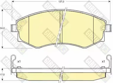 Комплект тормозных колодок, дисковый тормоз GIRLING купить