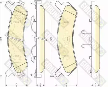 Комплект тормозных колодок, дисковый тормоз GIRLING купить