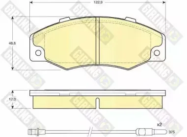 Комплект тормозных колодок, дисковый тормоз GIRLING купить