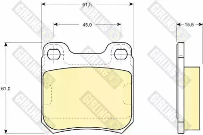Комплект тормозных колодок, дисковый тормоз GIRLING купить