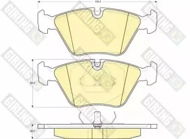 Комплект тормозных колодок, дисковый тормоз GIRLING купить