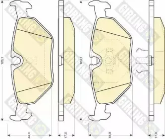 Комплект тормозных колодок, дисковый тормоз GIRLING купить