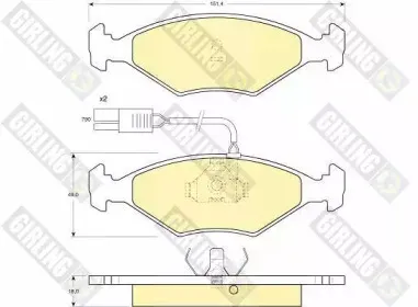 Комплект тормозных колодок, дисковый тормоз GIRLING купить