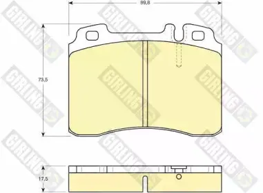Комплект тормозных колодок, дисковый тормоз GIRLING купить
