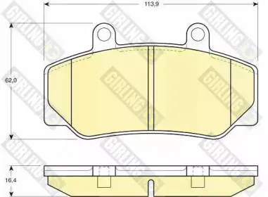 Комплект тормозных колодок, дисковый тормоз GIRLING купить