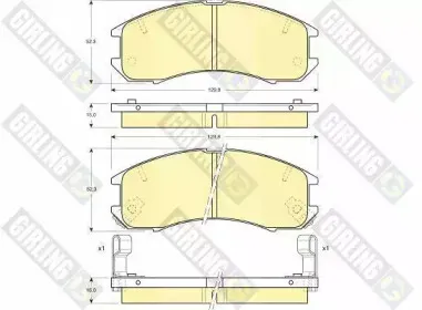 Комплект тормозных колодок, дисковый тормоз GIRLING купить