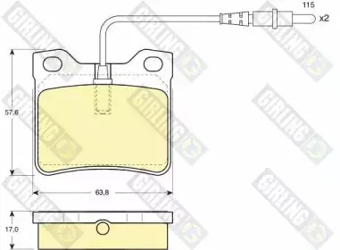 Комплект тормозных колодок, дисковый тормоз GIRLING купить