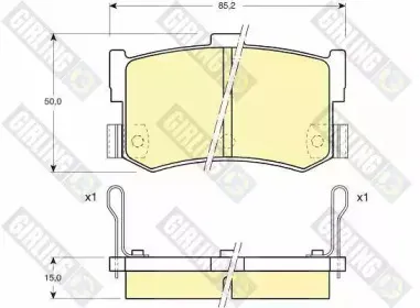 Комплект тормозных колодок, дисковый тормоз GIRLING купить